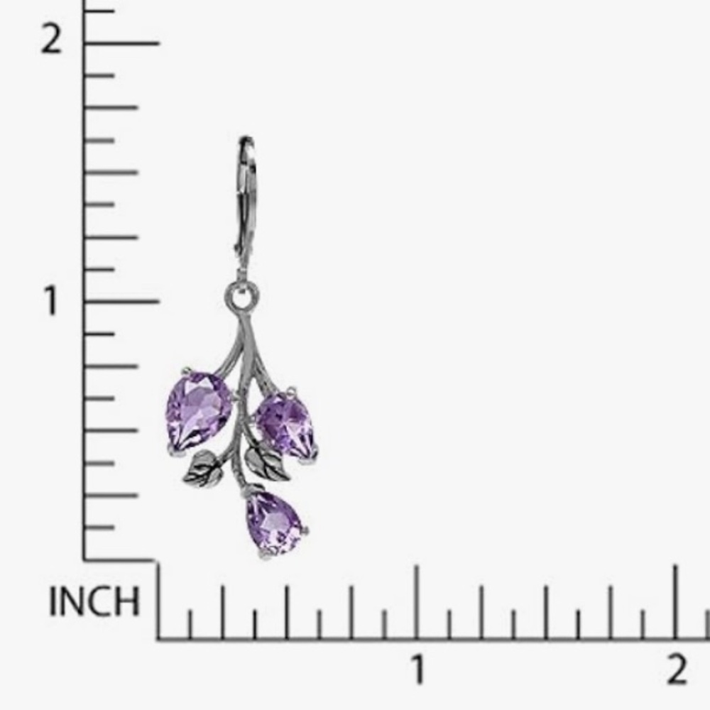 [2 for $20] Amethyst & Silver earrings - Picture 4 of 4
